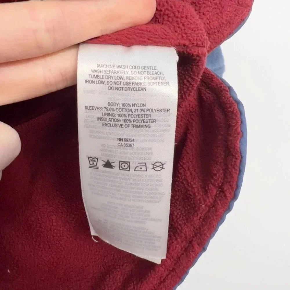 Columbia XXS‎ Kids Boys Sweater Coat Hoodie Lightweight Blue Red